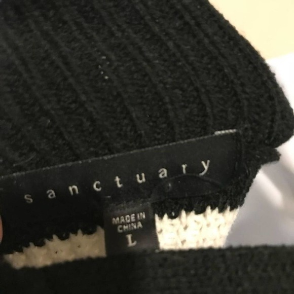 Sanctuary Off The Shoulder Sweater Striped Large - Picture 11 of 13